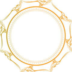 金の豪華なアンティーク・ビンテージフレーム装飾素材
