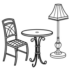 table and chairs