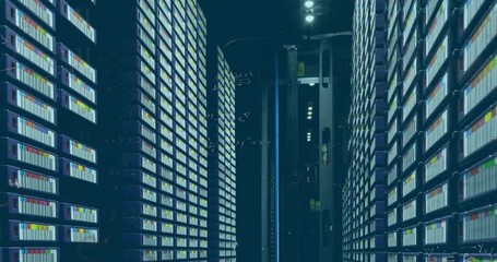 Animation of mathematical equations data processing over computer servers - Powered by Adobe