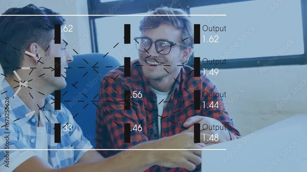 Poster animation of connections over diverse students using computers