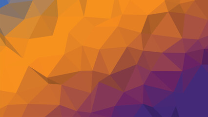 Stunning low poly gradient background blending warm orange with cool purple for modern design