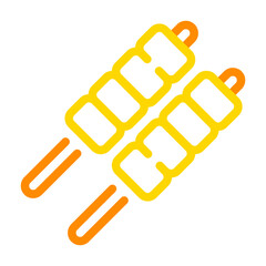 Satay Skewers Vector Icon