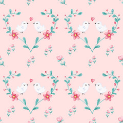 Wedding Flower background , Seamless pattern Background