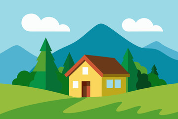 house in the mountains