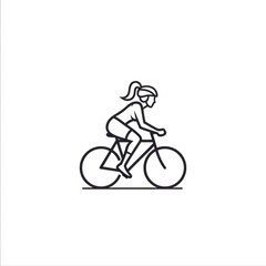 Obraz premium bicycle women icon vector