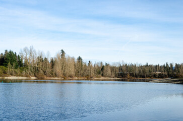 Albert Dyck Lake, also known as Molson Lake - a man-made lake and popular park in Abbotsford, British Columbia