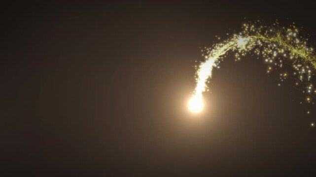 Animation of light trails over black background