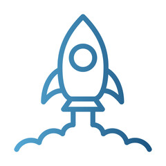 Rocket Launch concept illustration for people and community