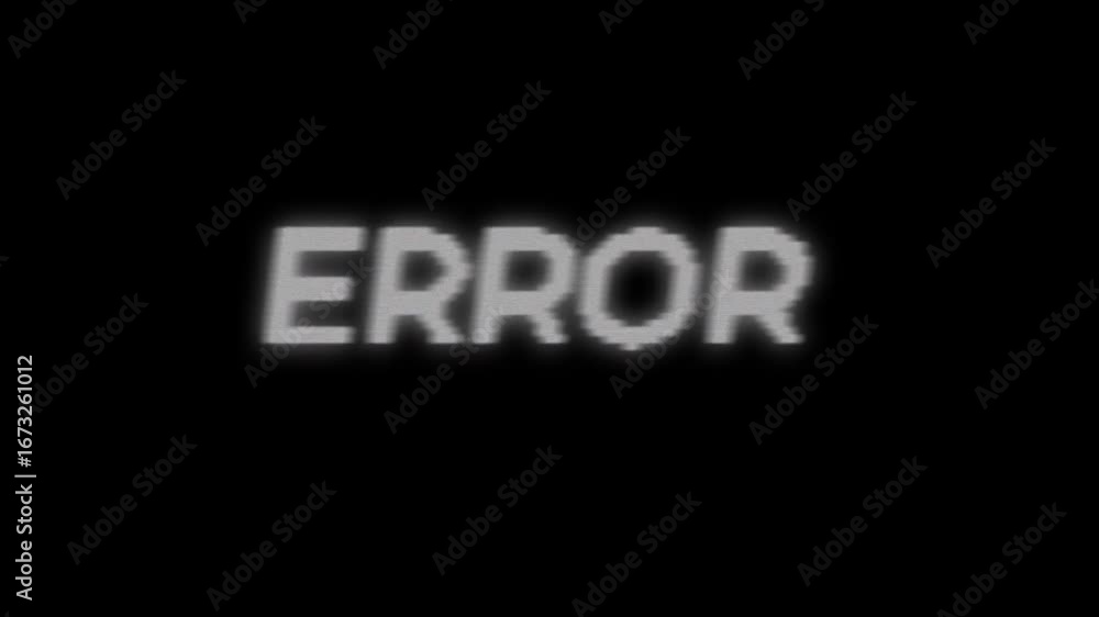 Poster digital failure screen, cyber warning message, system alert, sci-fi interface distortion, futuristic