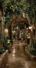 Enchanted Garden Pathway with Lights