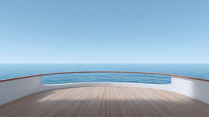 Fototapeta premium Ocean View from Luxury Yacht Deck