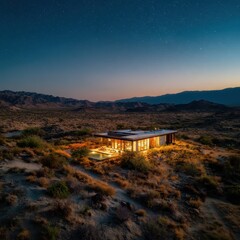 A house in the middle of a desert
