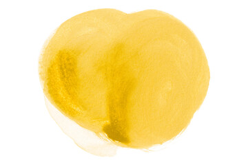 Yellow circle pattern watercolor isolated on transparent background