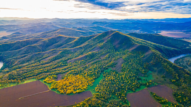 Mountains In Inner Mongolia Moerdaoga National Forest Park Scenic Landscape