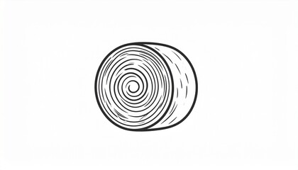 A Plain Rolled Hay Bale