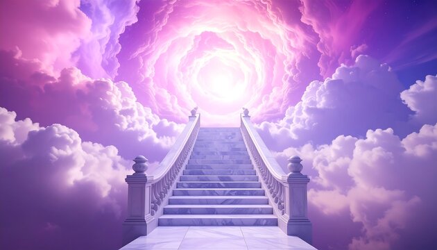Heavenly stairway to a luminous sky