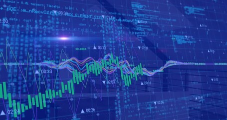 Animation of financial data processing over world map - Powered by Adobe
