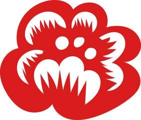 Chinese New Year 2026, the year of the Horse, red and gold line art characters, simple hand-drawn Asian elements with craft (Chinese translation: Happy Chinese New Year 2026, year of the Horse)