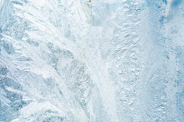 Macro Close Up Of Ice Crystal Frost Flowers During Major Minor Cold Solar Terms