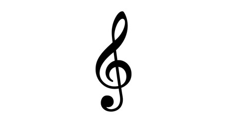 Fototapeta premium Elegant treble clef symbol representing musical harmony and artistic creativity, perfect for music education and performance promotion