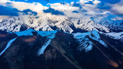 Aerial Photography of Gongga Snow Mountain in Kangding