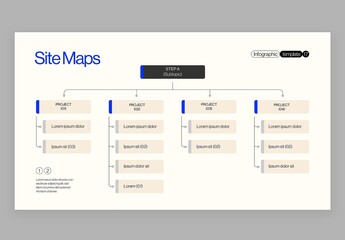 Site Map Infographic in Modern Corporate Business Presentation Style