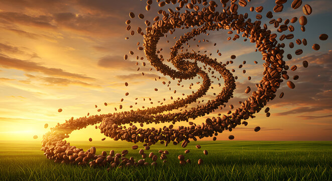 Magical Coffee Bean Journey at Sunrise - Explore the Art of Coffee Cultivation, Roasting Secrets, and Global Coffee Traditions, International Coffee Day