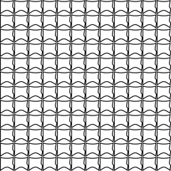 Seamless pattern of line prints. Black and white background. Vector illustration.