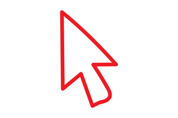 Hand drawn computer mouse click cursor gray arrow icons set and loading icons. Cursor icon illustration