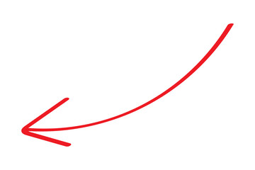 Hand drawn arrow icon illustration, doodle style arrow symbol for direction highlight and emphasize on transparent png