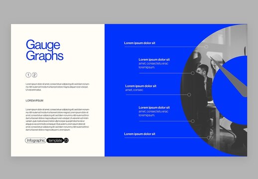 Gauge Chart Speedometer Infographic in Modern Corporate Business Presentation Style