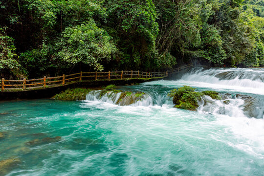 Guizhou Libo Xiaoqikong Scenic Area Flowing Water Landscape