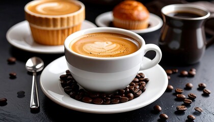 Coffee and pastry breakfast