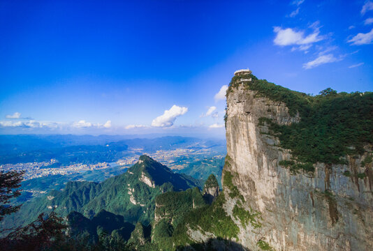 Aerial View of Zhangjiajie Tianmen Mountain 5A Scenic Platform