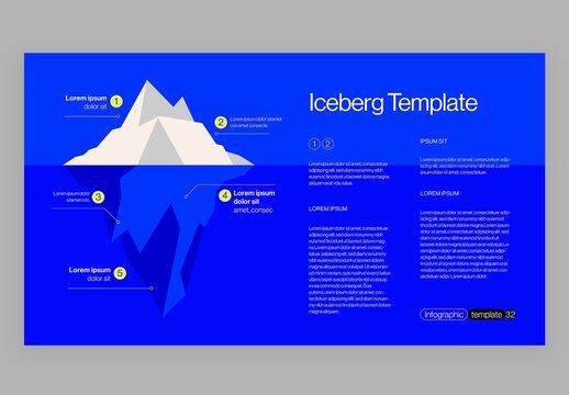 Iceberg Infographic in Modern Corporate Business Presentation Style