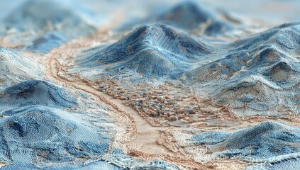 Aerial View of a Mountain Valley