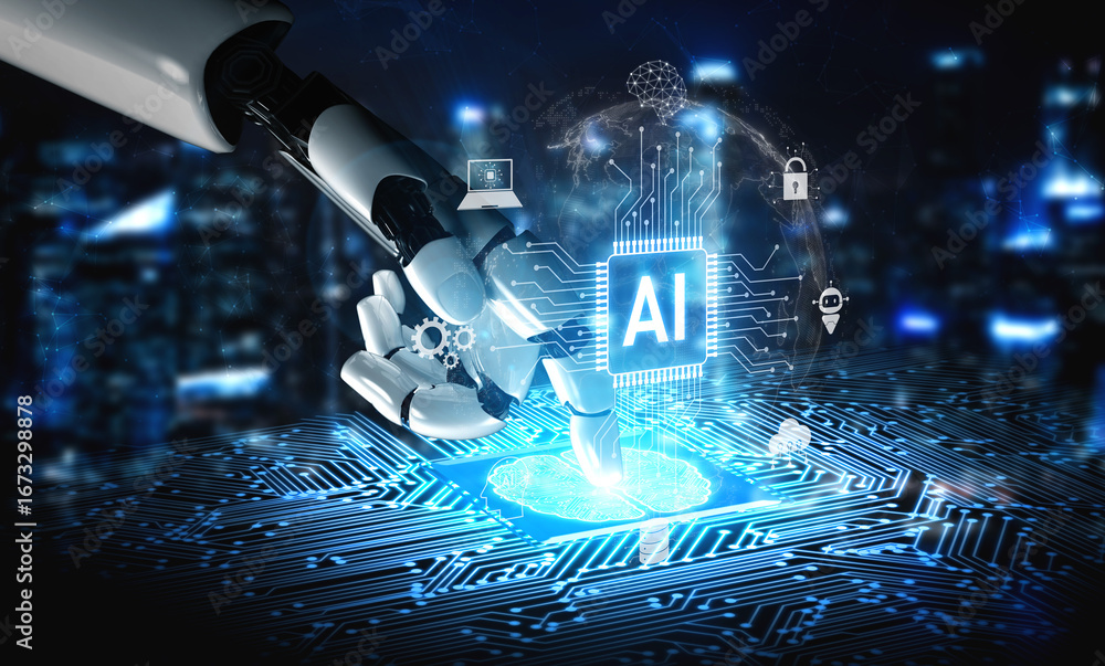 Poster ai drives global digital transformation by connecting cloud, robotics, machine learning, and data sy