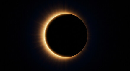 Experience the awe of a total solar eclipse with a brilliant ring of fire illuminating the cosmos.