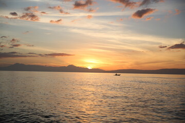 Beautiful Ocean Sunset Seascape at Dusk