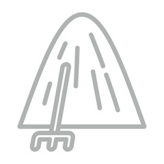 Haystack Vector Line Grey Icon Design