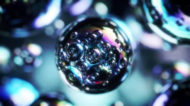 Iridescent Spheres with Embedded Bubbles Abstract Background
