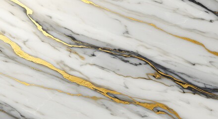 White marble texture with bold golden veins in diagonal pattern, luxury natural stone background perfect for interior design, fashion branding, product showcase, and modern architecture