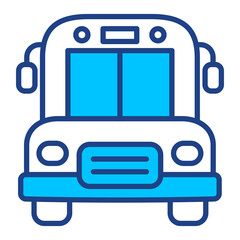 School Bus Bus Simple Vector Icon Collection