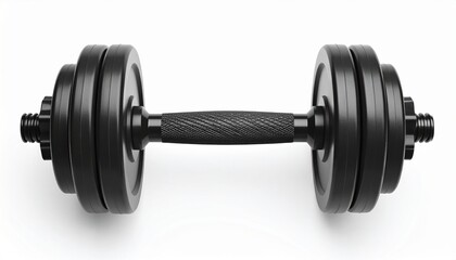 Naklejka premium Fitness Dumbbell Logo on White Background