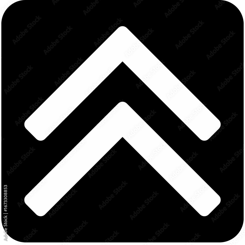 Poster up chevron icon for collapse content and scroll to top