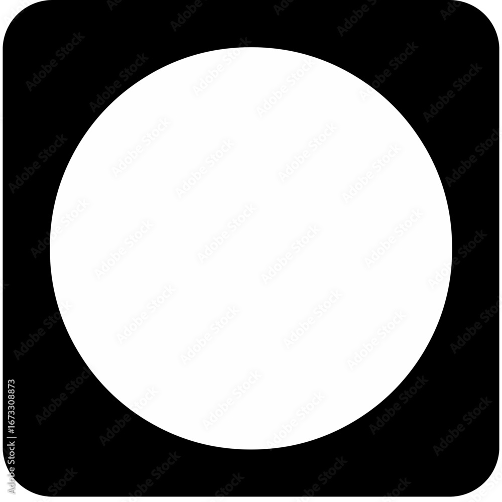 Aufkleber silhouette of a circular shape for icons and design elements