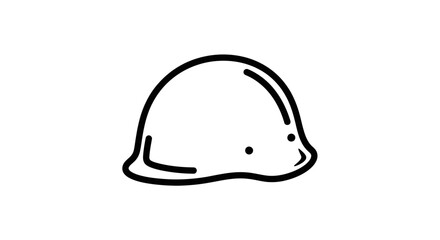 safety helmet icon, construction head protection, industrial security, worker headgear, line art design