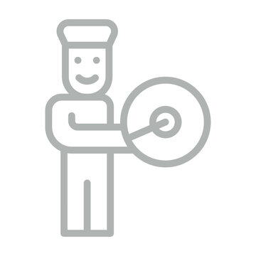 Parade Float Vector Line Grey Icon Design