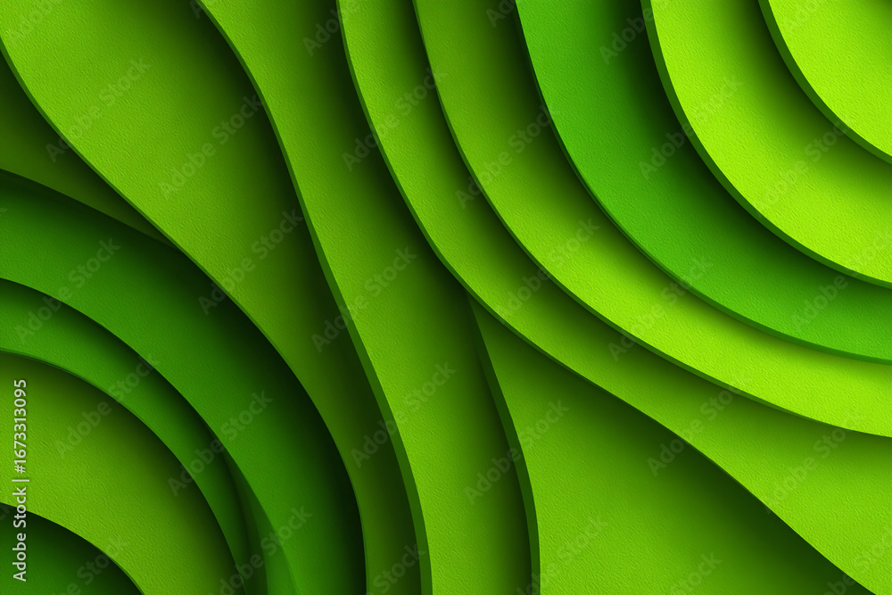 Poster abstract green layered wavy design background texture pattern