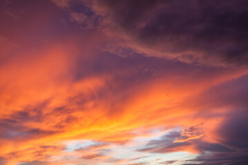 Colorful Sunset Sky Cloud Formation Photography